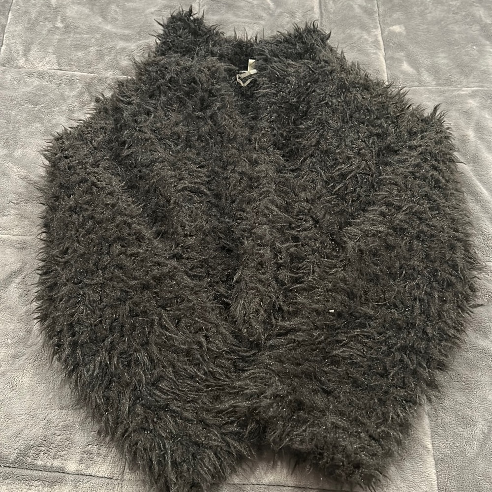 cropped fuzzy jacket